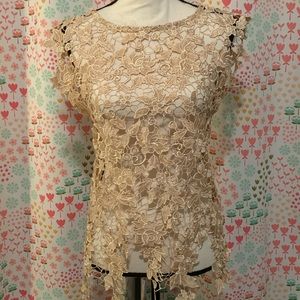 ModCloth Miss French Rose Lace Top